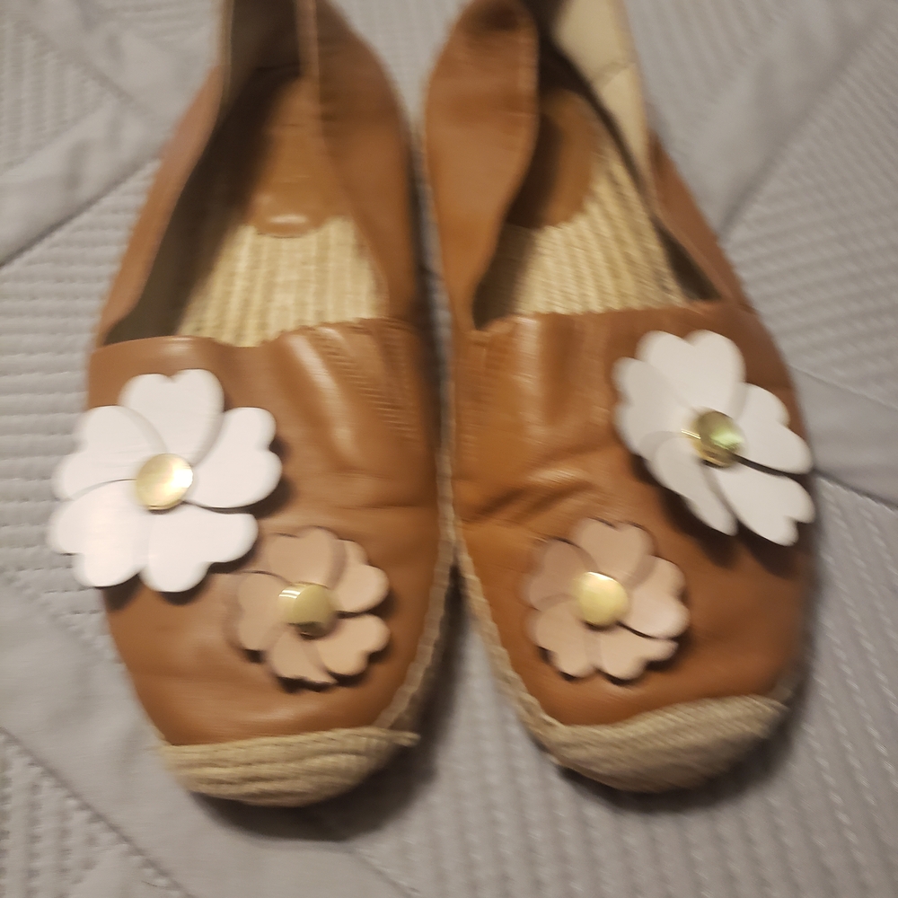 Michael Kors Floral Embellished Tan Espadrilles 9.5